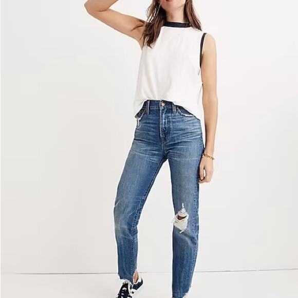 Madewell Size 25 The Perfect Summer Jean Destructed Edition Style#H5823 - Picture 1 of 11